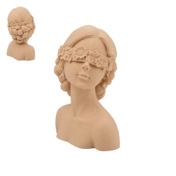 Silicone mould for casting creative clay A girl with a scarf over her eyes 81x58x95mm