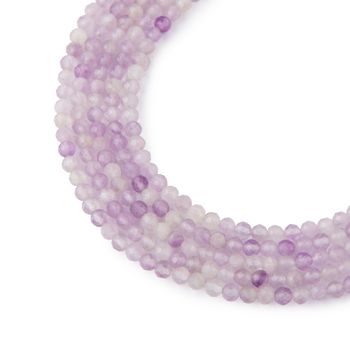 Lavender Amethyst faceted beads 3mm