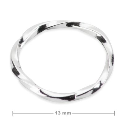 Stříbrný spojovací ozdobný kroužek 13mm č.565