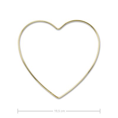Kovový rám srdce na macramé  19,5cm