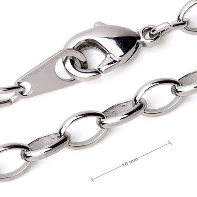 Rhodium-plated finished chain 45 cm No.14