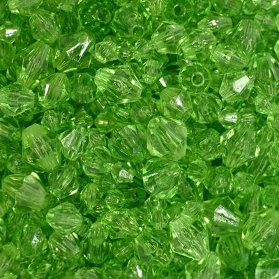 Acrylic faceted beads 4-8 mm light green