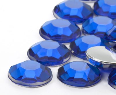 Nalepovacie akrylové kamene okrúhle 14mm modré
