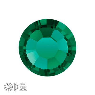 Preciosa MC nažehľovacie šatónové ruže MAXIMA SS16 Emerald