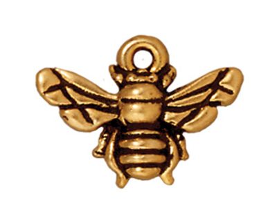 TierraCast pendant Honeybee antique gold