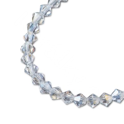 Preciosa MC perle Rondelle 4mm Crystal Argent Flare