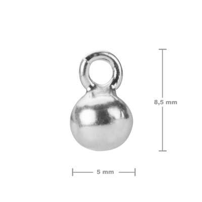 Sterling silver 925 pendant ball 5mm No.479
