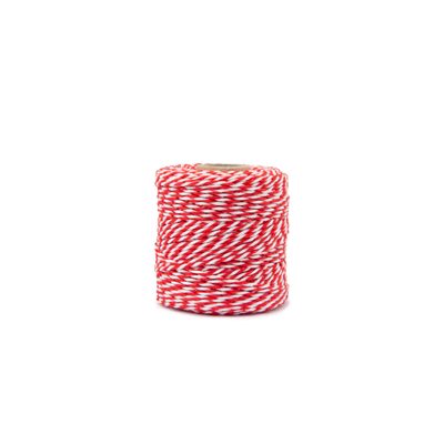 Decorative string 1.5mm white-red