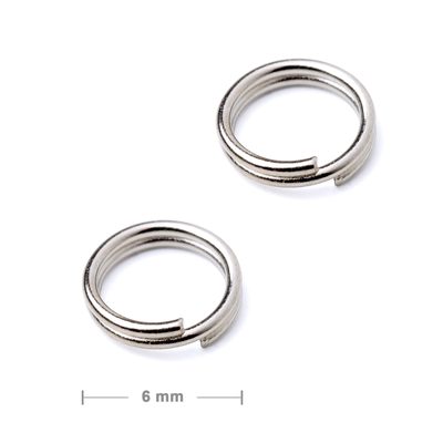 Double jump ring 6mm silver
