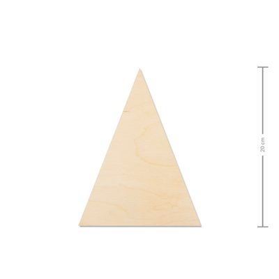 Dřevěný výřez trojúhelník plný 20cm