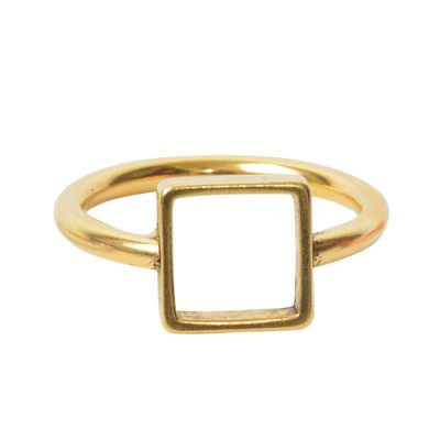 Nunn Design základ na prsten s rámečkem čtverec 9,5mm pozlacený
