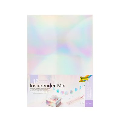 Mix of holographic papers and foils 12 sheets 25x35cm