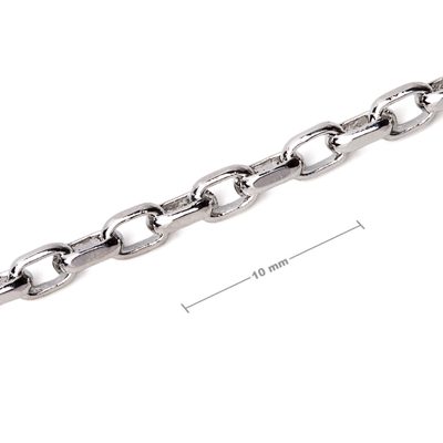 Rhodium-plated unfinished chain No.103