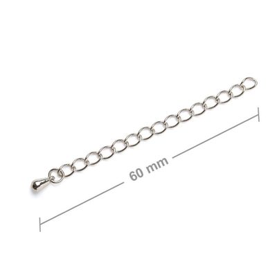 Extension chain 6cm silver