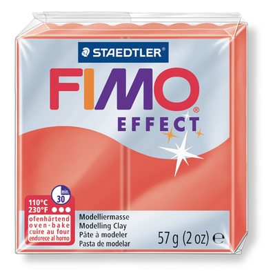 FIMO Effect 57g (8020-204) transparentní červená