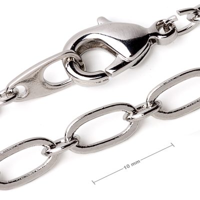 Rhodium-plated finished chain 45 cm No.17