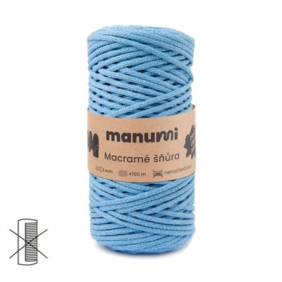 Macramé cord 3mm light blue