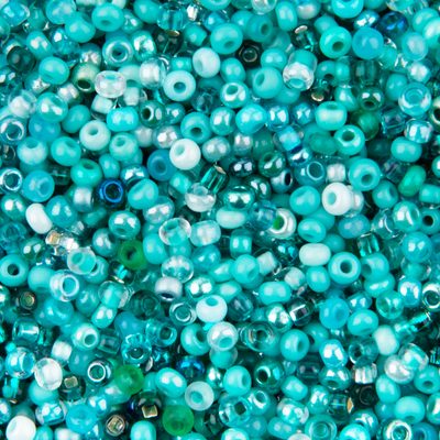 PRECIOSA mixture of turquoise seed beads