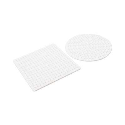 Set of 2 pegboards for ironing beads circle and square