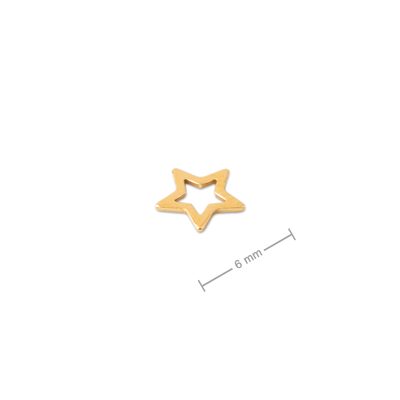 Strieborný prívesok hviezda pozlátený č.896
