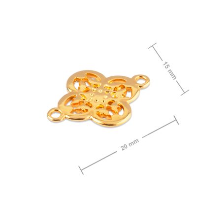 OmegaCast connector rosette 20x15mm gold-plated