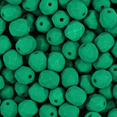 Brúsené koráliky 6mm Neon Dark Emerald