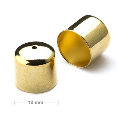 Kaplík hladký 12mm v barvě zlata