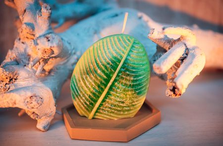 Svíčka z palmového vosku - lístek