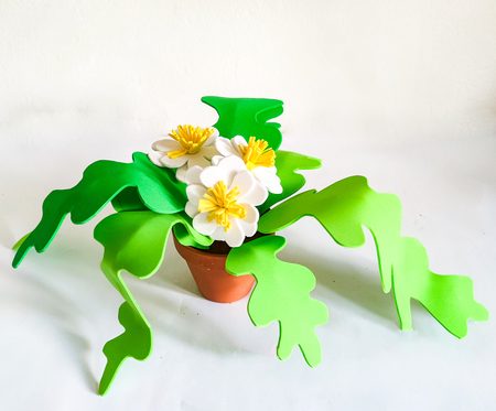 Návod na výrobu kvetoucího kaktusu z Moosgummi