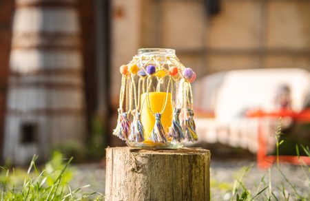 Návod na výrobu lucerny se střapci a bambulkami