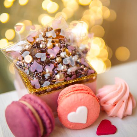 Valentýnský dárek: Korálková směs v srdíčkovém balení