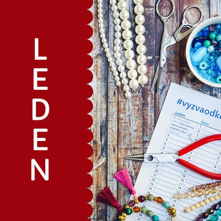 Korálková výzva LEDEN - Šperk s motivem novoročního předsevzetí
