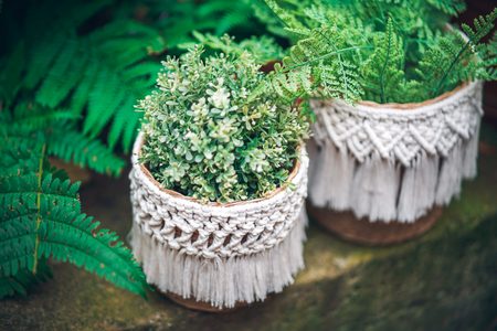 Návod na výrobu košíku s macramé aplikací