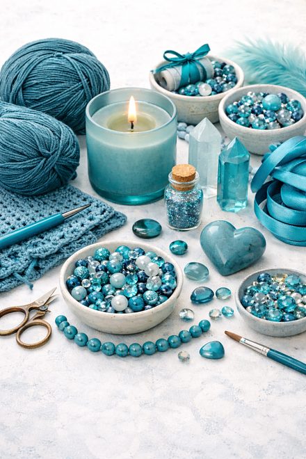 Barva roku 2026 Transformative Teal: trendy, materiály a nápady pro vaše tvoření