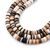 Heishi polymer beads beige and brown