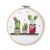 Embroidery kit decoration with a cactus motif