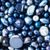 Mix perle din ceară albastre