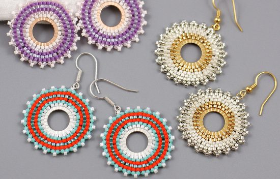 Návod na výrobu náušnic kruhy z Miyuki