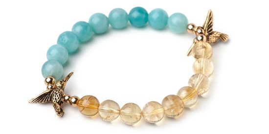 Návod na výrobu náramku s citrínem a amazonitem