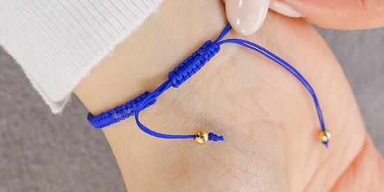 Návod na výrobu Shambala náramku - posuvné zapínání