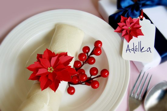 Návod na výrobu spony na ubrousky s vánoční hvězdou