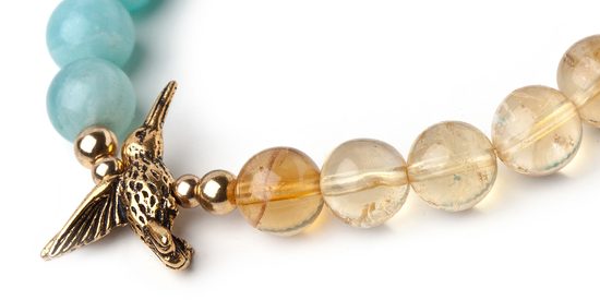 Návod na výrobu náramku s citrínem a amazonitem