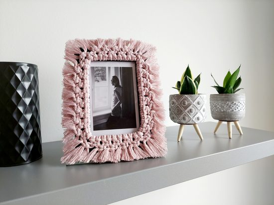 Návod na výrobu macramé rámečku na fotografie