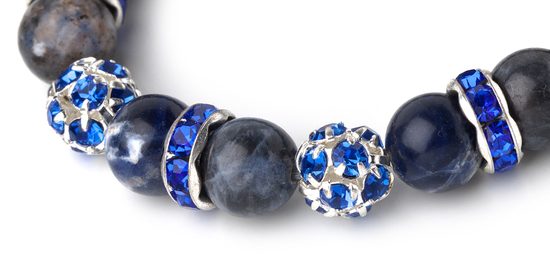 Návod na výrobu náramku se štrasem a sodalitem