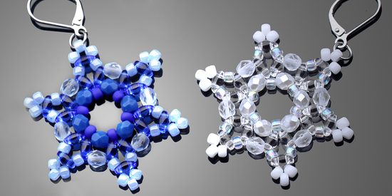 Návod na výrobu náušnic s vločkou