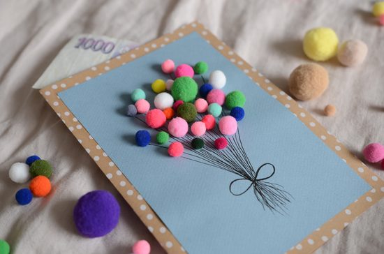 Návod na výrobu přání s balonky ke svatbě