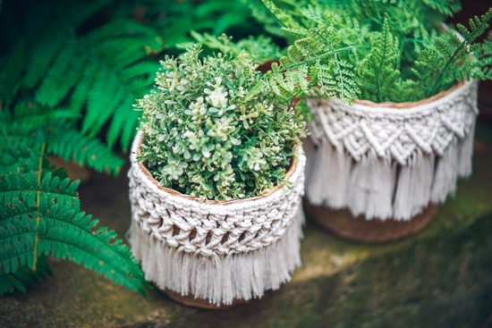 Návod na výrobu košíku s macramé aplikací