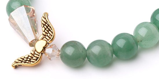 Náramek s andílkem Swarovski a avanturínem