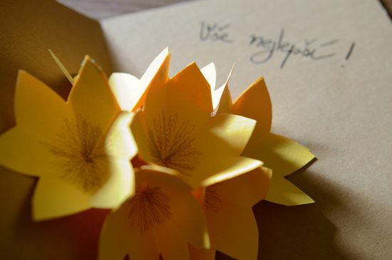 Návod na výrobu přání s 3D květinami