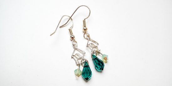 Náušnice s ptačí budkou Amoracast